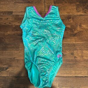 Teal and Purple GK leotard